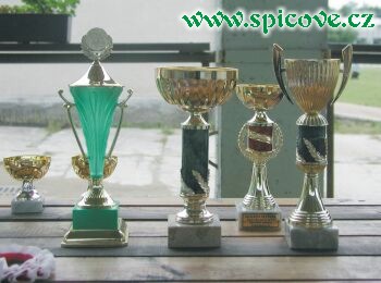 ... a poháry pro vítěze soutěží